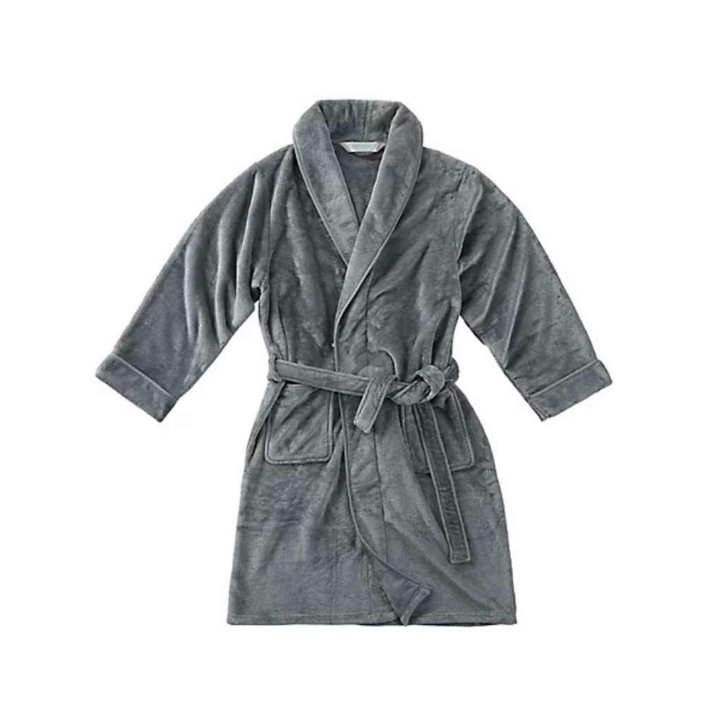 Nestwell Plush Soft Robe in Seal Gray L/XL